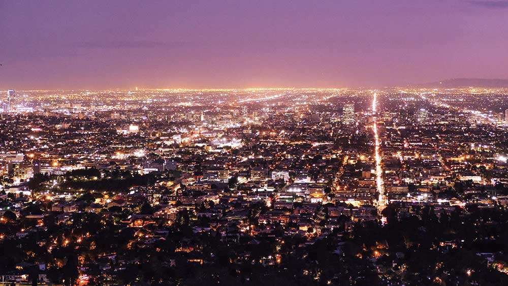 jose mier's sun valley, ca at night