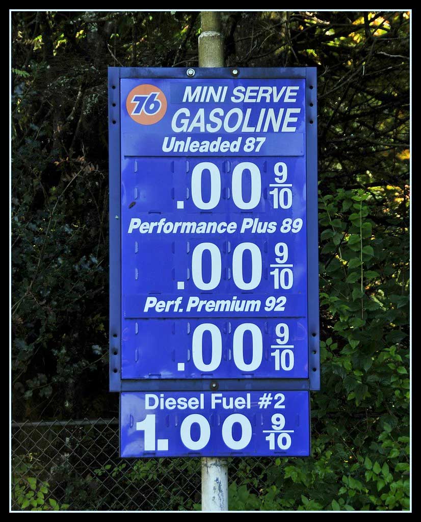 jose mier low gas price sign sun valley