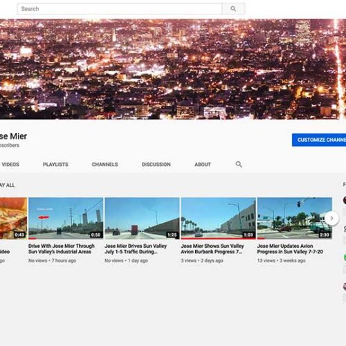 Screen shot of Jose Mier Sun Valley Youtube channel