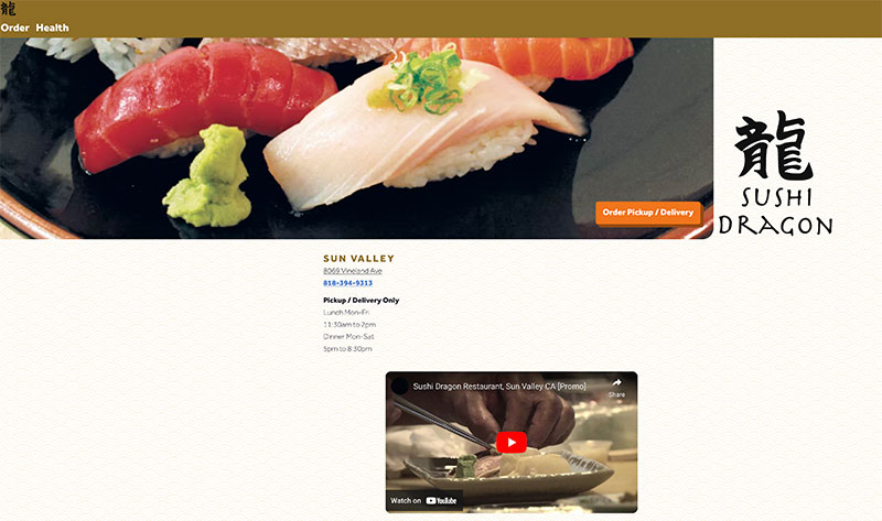 Sushi Dragon Jose Mier's favorite Sun Valley restaurant
