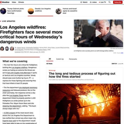 CNN Fire update page for Sun Valley, CA Jose Mier