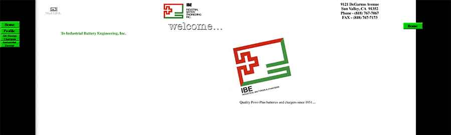 Industrial Battery Engineering website Sun Valley Jose Mier