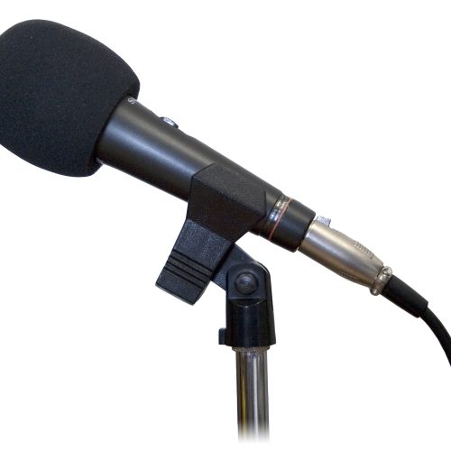Studio microphone representing professional music recording and audio production